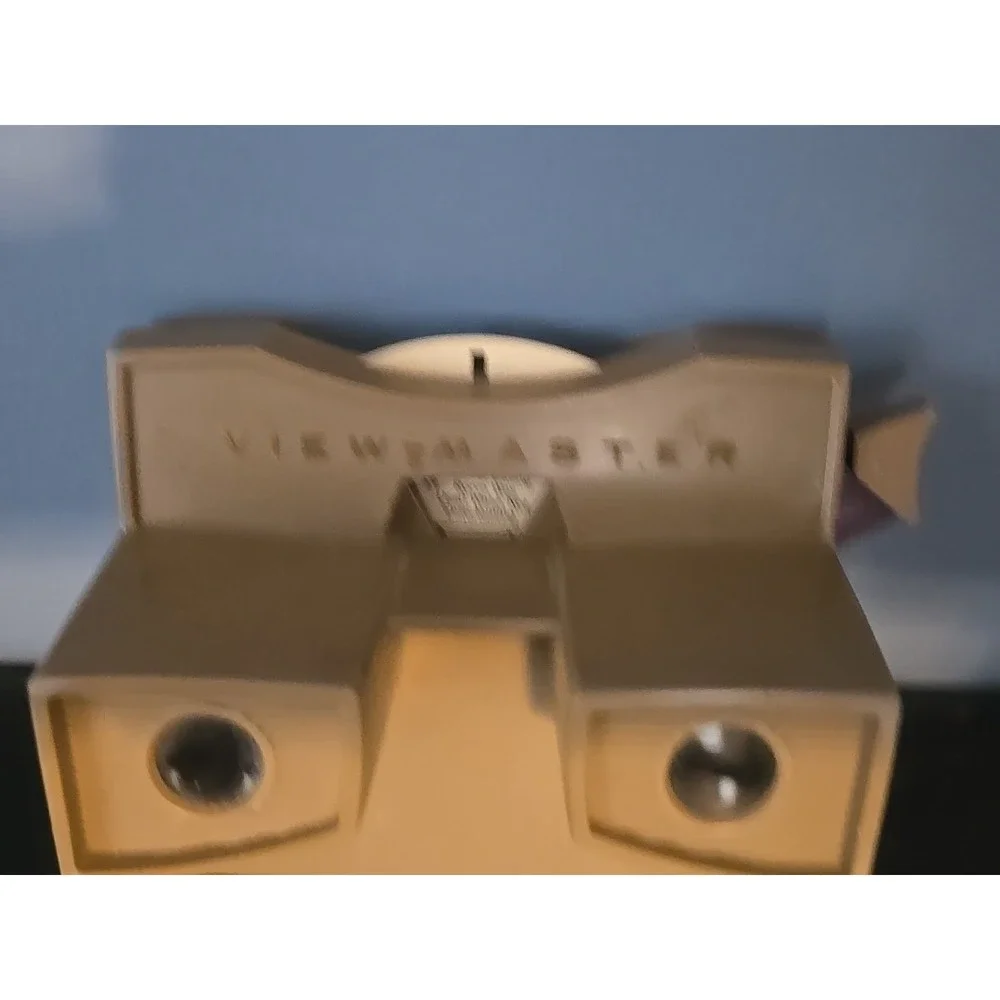 Vtg Sawyer's View-Master Viewer Tan Brown WORKS USA Mt. Vernon Reel